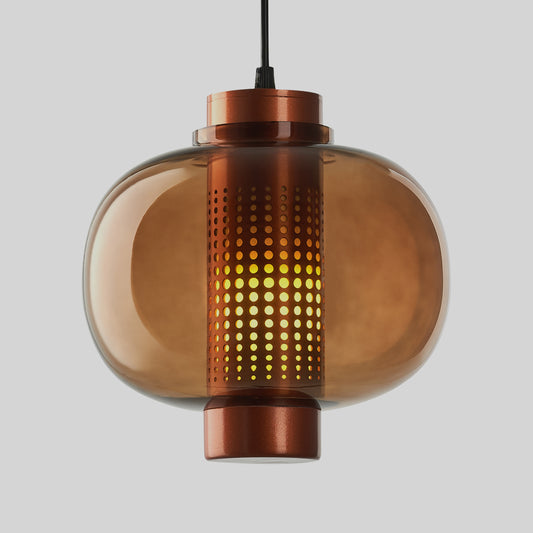Elegance Lantern Pendant Light-Cognac