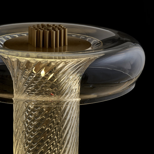 Artisanal Spiral Glass Lamp